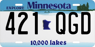 MN license plate 421QGD