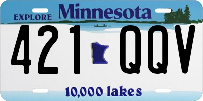 MN license plate 421QQV