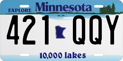 MN license plate 421QQY