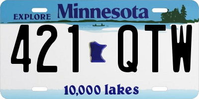 MN license plate 421QTW