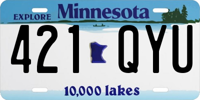 MN license plate 421QYU