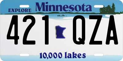 MN license plate 421QZA