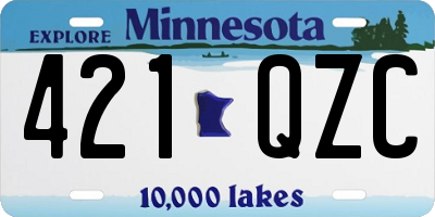 MN license plate 421QZC
