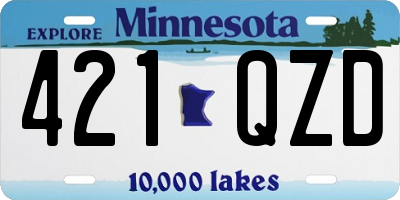 MN license plate 421QZD