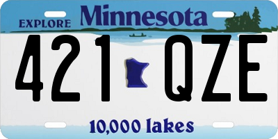 MN license plate 421QZE