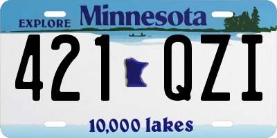 MN license plate 421QZI