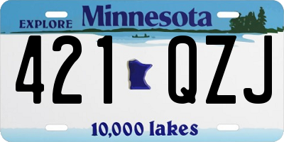 MN license plate 421QZJ