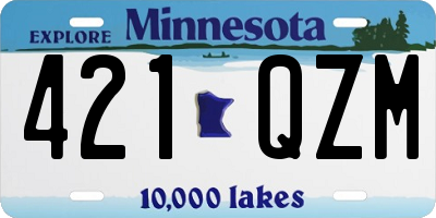 MN license plate 421QZM