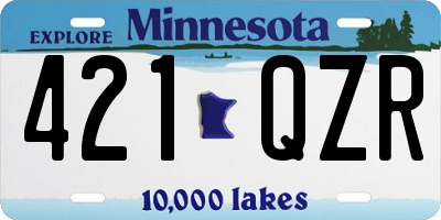 MN license plate 421QZR