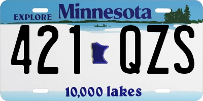 MN license plate 421QZS