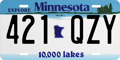 MN license plate 421QZY
