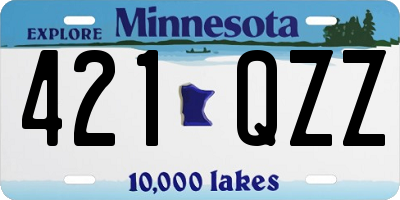 MN license plate 421QZZ