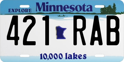 MN license plate 421RAB