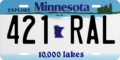 MN license plate 421RAL