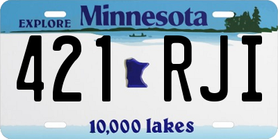 MN license plate 421RJI
