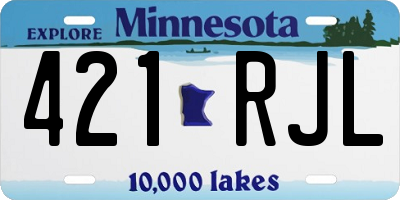 MN license plate 421RJL