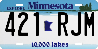 MN license plate 421RJM