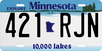 MN license plate 421RJN