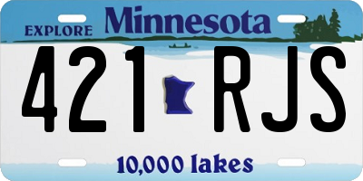 MN license plate 421RJS