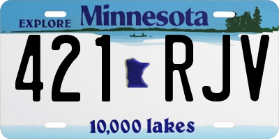 MN license plate 421RJV