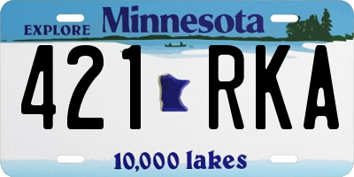 MN license plate 421RKA