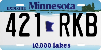 MN license plate 421RKB
