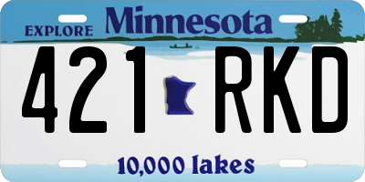 MN license plate 421RKD