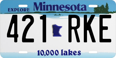 MN license plate 421RKE