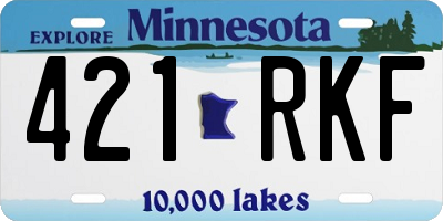 MN license plate 421RKF