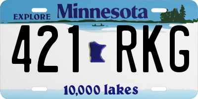 MN license plate 421RKG