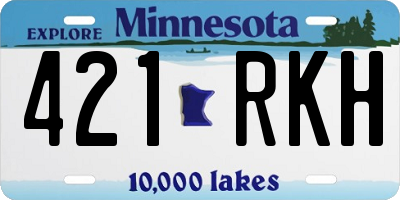 MN license plate 421RKH