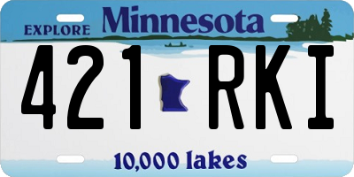 MN license plate 421RKI
