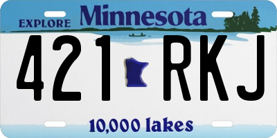 MN license plate 421RKJ