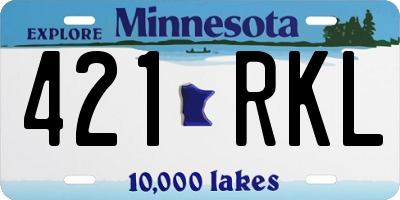 MN license plate 421RKL