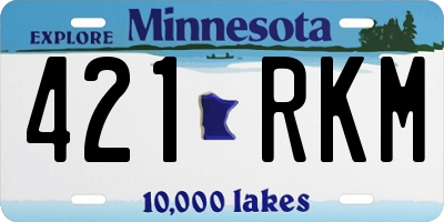 MN license plate 421RKM
