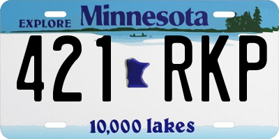 MN license plate 421RKP