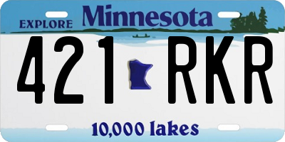 MN license plate 421RKR