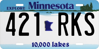 MN license plate 421RKS