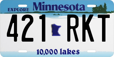 MN license plate 421RKT