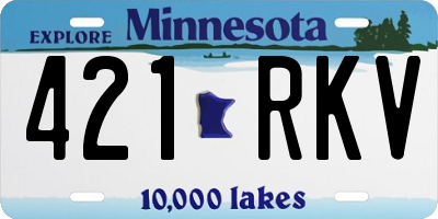 MN license plate 421RKV