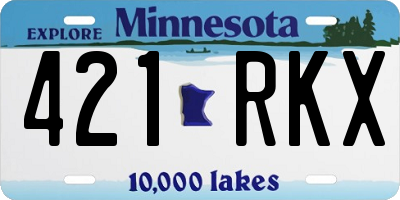 MN license plate 421RKX
