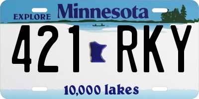 MN license plate 421RKY
