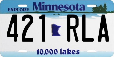 MN license plate 421RLA