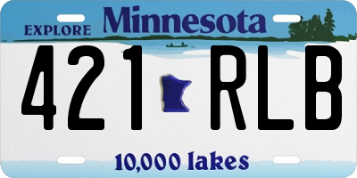MN license plate 421RLB