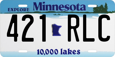 MN license plate 421RLC