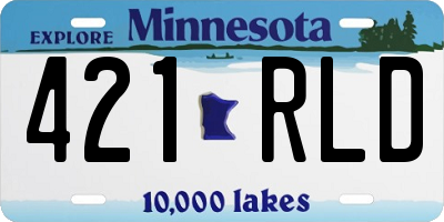 MN license plate 421RLD