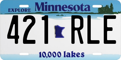 MN license plate 421RLE