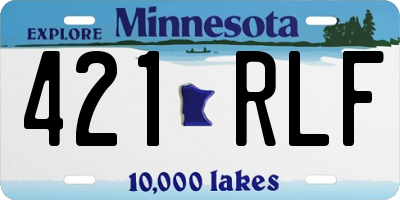 MN license plate 421RLF