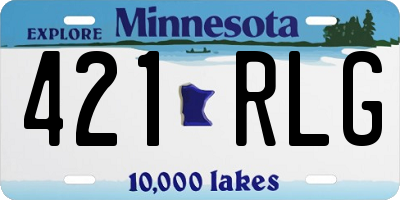 MN license plate 421RLG