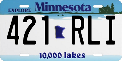 MN license plate 421RLI